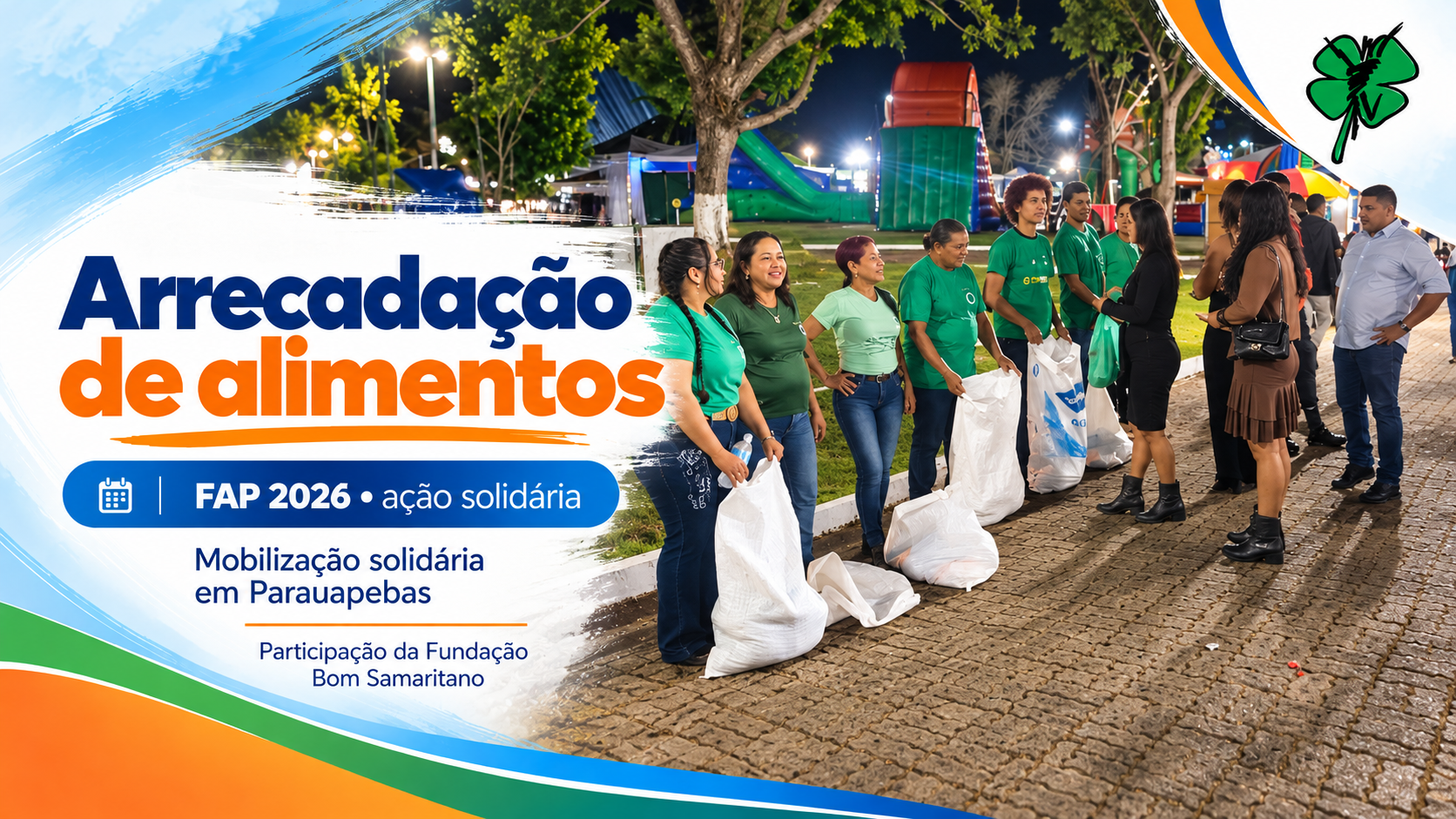Fundação Bom Samaritano participa de arrecadação de alimentos durante a FAP 2026 em Parauapebas Fundação Bom Samaritano participa de arrecadação de alimentos durante a FAP 2026 em Parauapebas